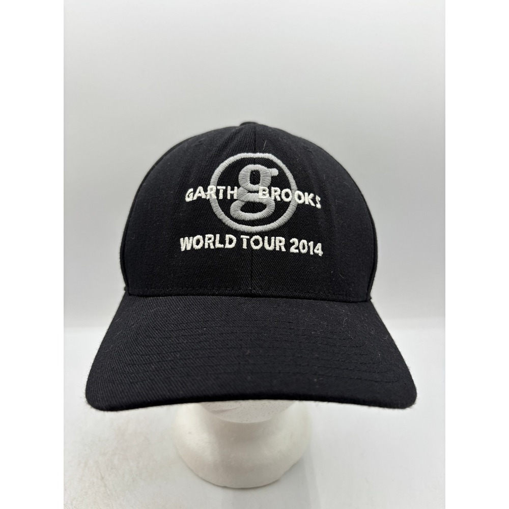 Garth Brooks World Tour 2014 Hat Black Yupoong One Ten Flexfit Adjustable Cap
